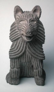 Ancient Aztec stonework honoring Coyote
